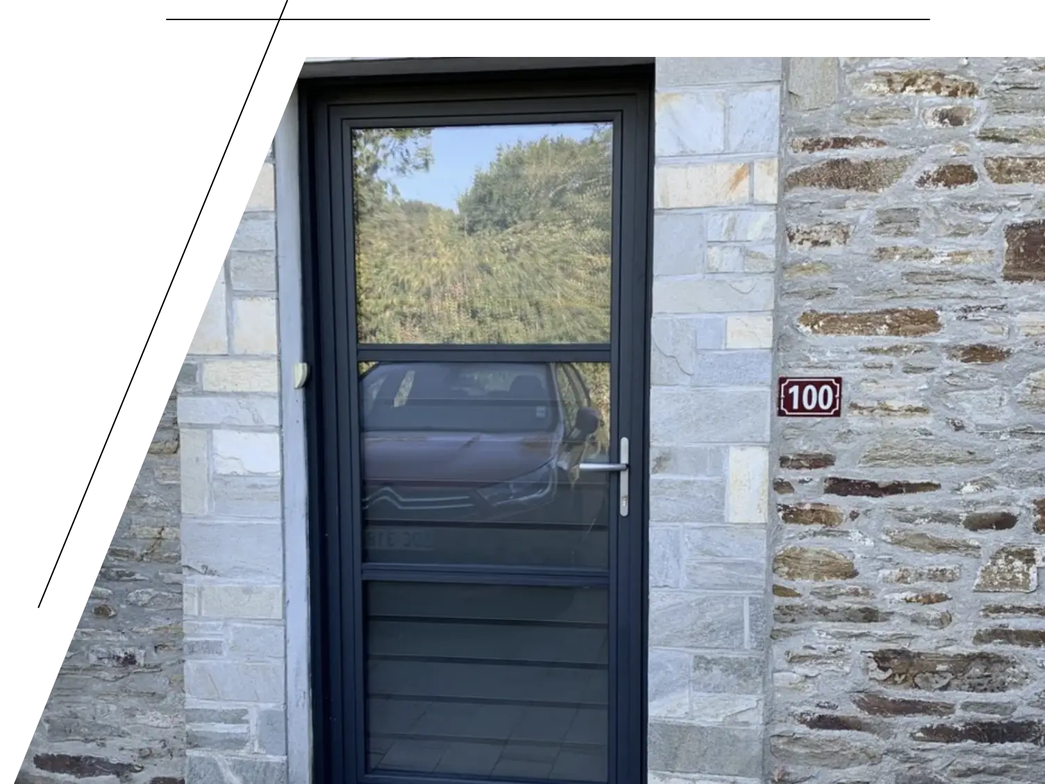 Porte-Entree-Design-Noire-Alu-Vitree